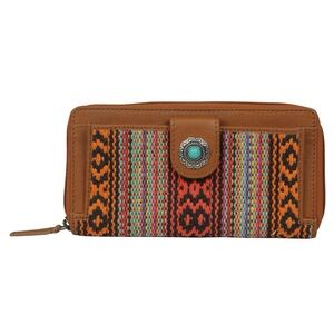 Myra Women’s full size wallet. Leather/rug/ NWT